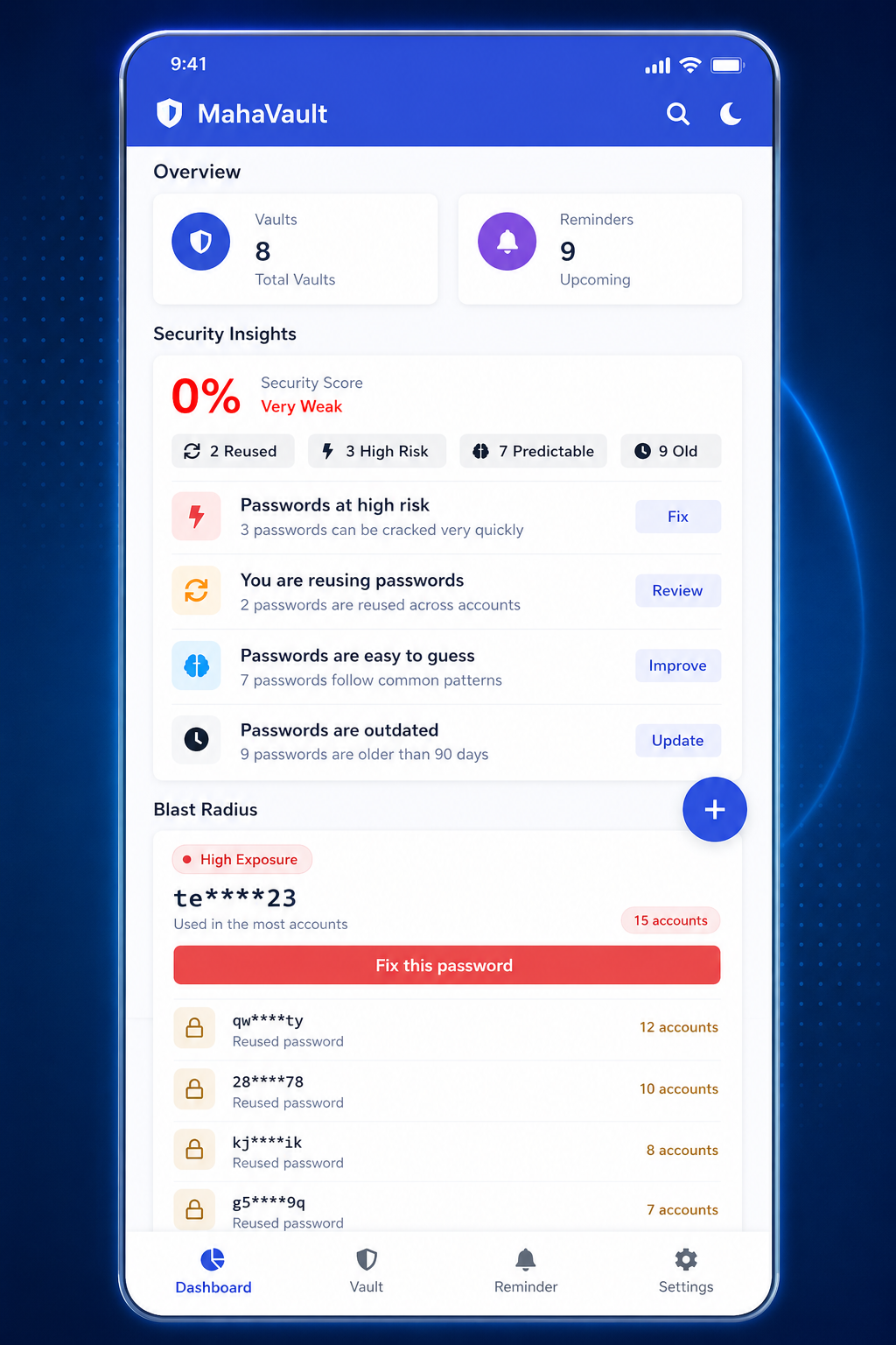 Placeholder image for MahaVault dashboard screenshot